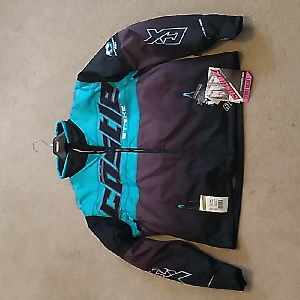 NWT Women's Castle Strike Turquoise & black jacket size 3XL W